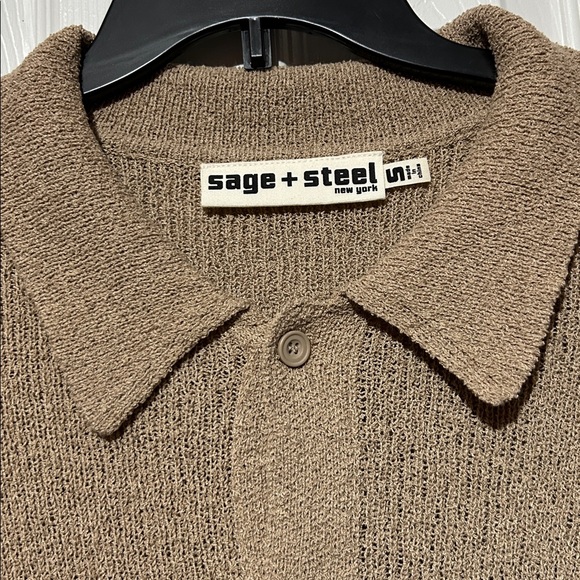 Sage + Steel Brown Knit Polo Shirt - Picture 2 of 5